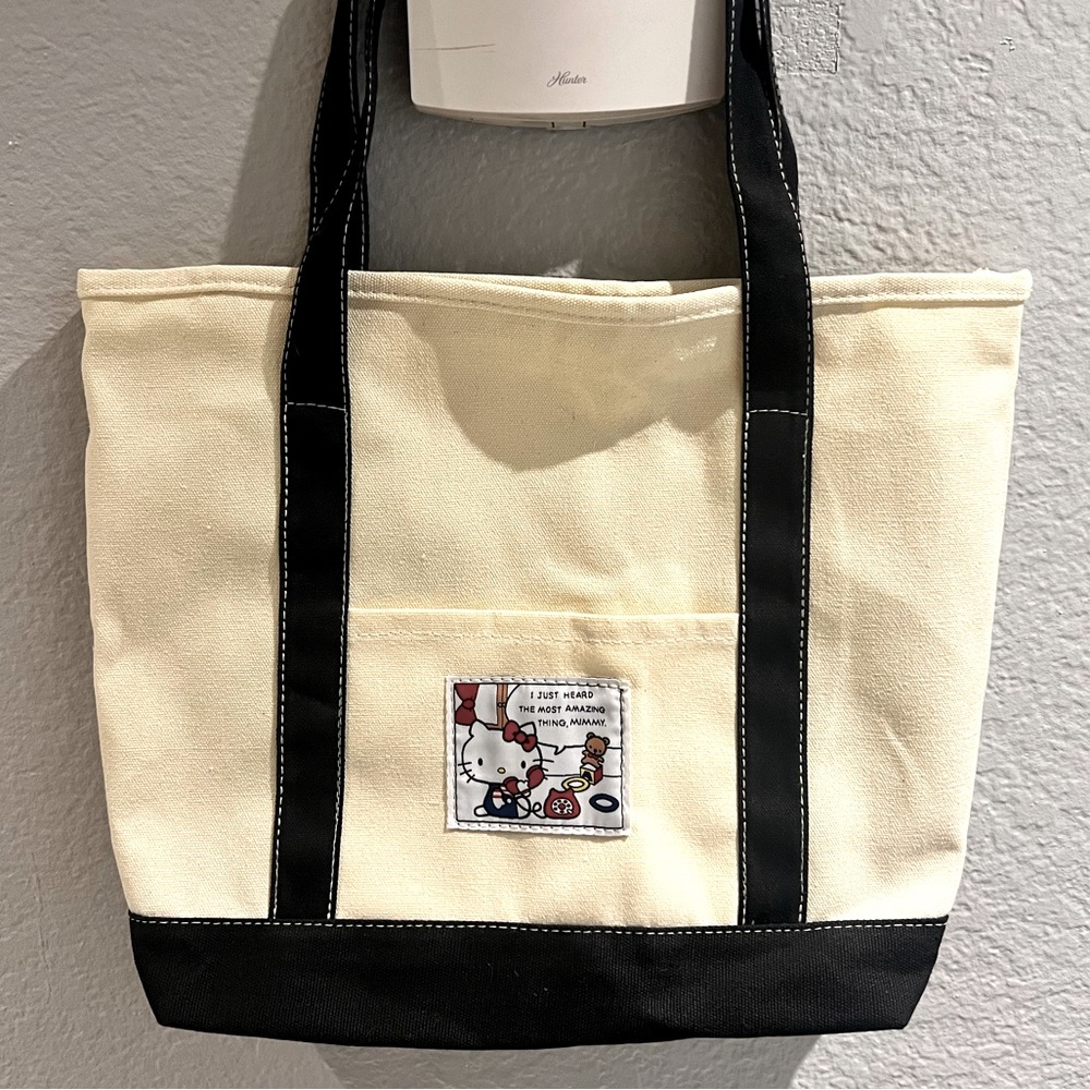 HK canvas large shoulder bag